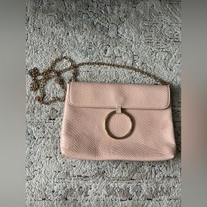 Anthropologie Snakeskin clutch/crossbody bag